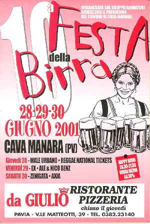 Festa della BIRRA 2001 - Manifesto