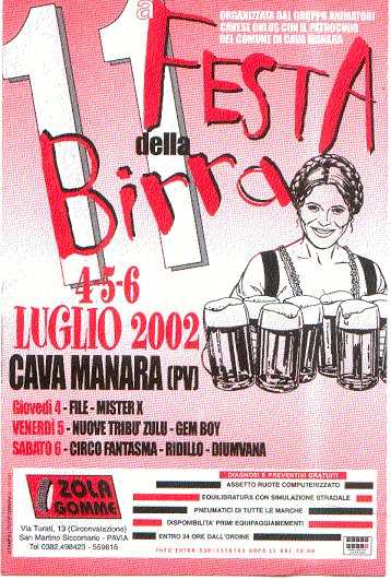 11 Festa della Birra - Manifesto 2002