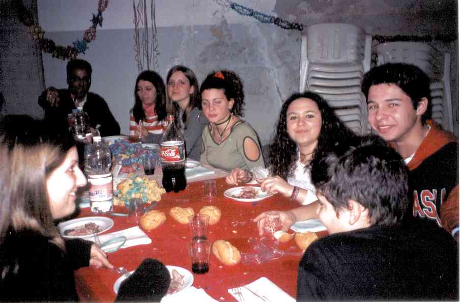 Carnevale a Cava Manara - La cena - particolare